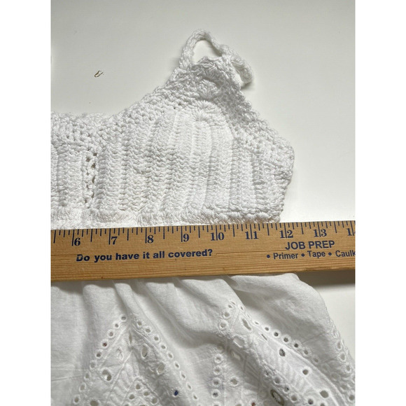 Shyanne White Crochet Tank Top Babydoll - Picture 11 of 12